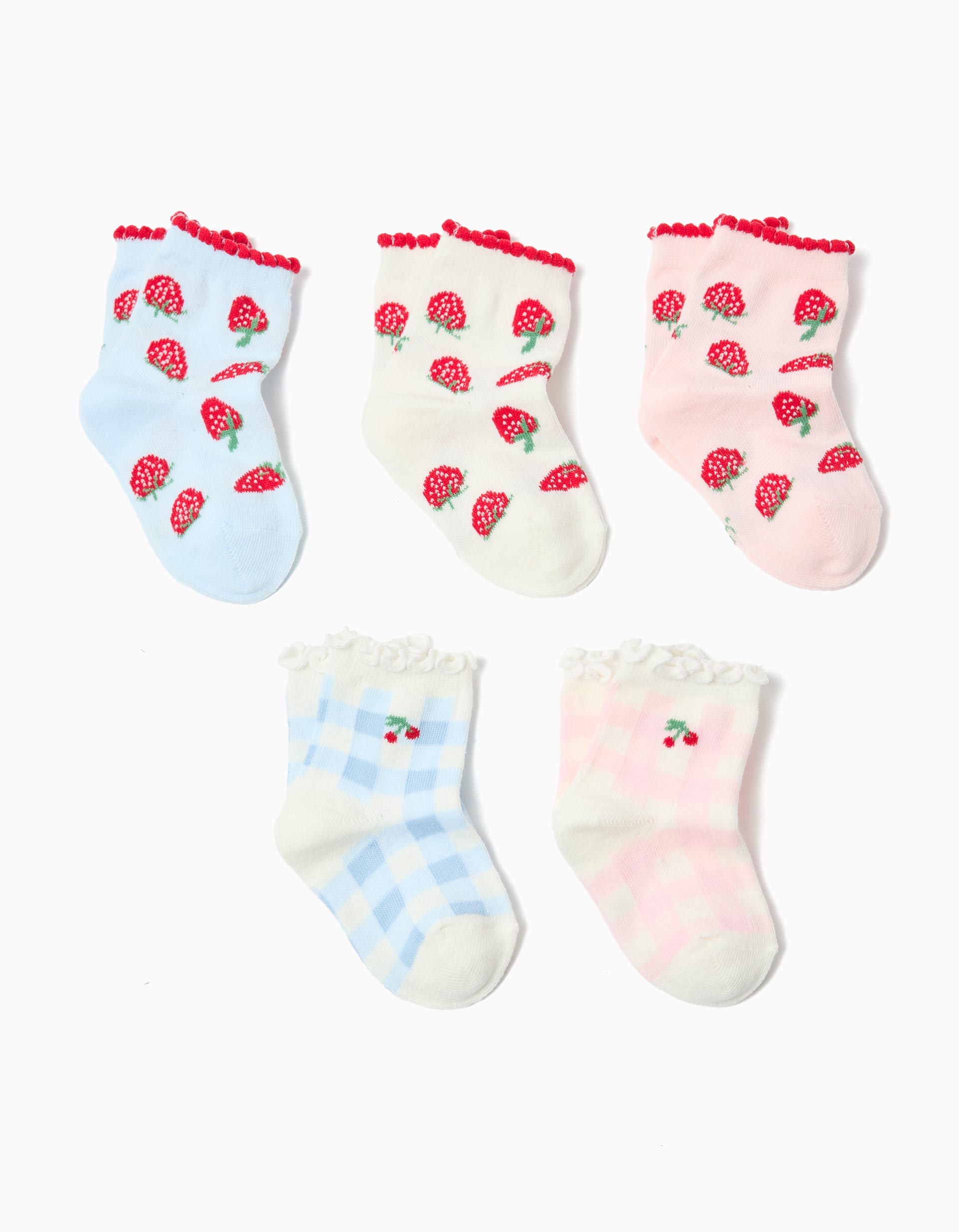 Pack 5 Pares de Meias, Menina, Multicor