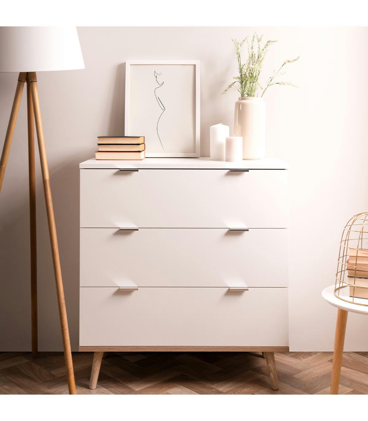 COPENHAGUE - Commode 3 tiroirs L80 x H87 cm