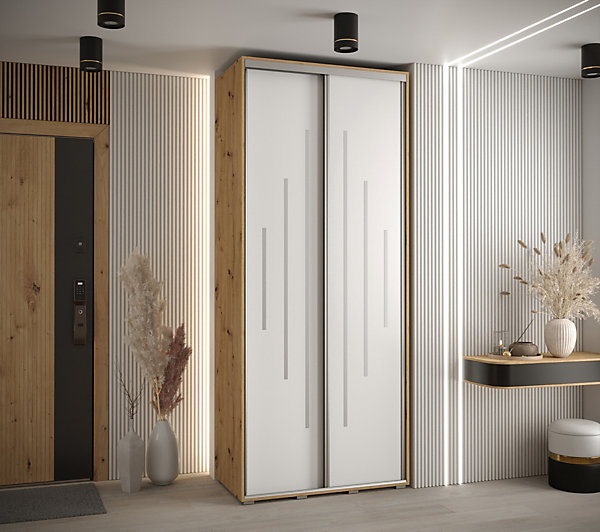 Armoire Davos 12 a portes coulissantes H. 235,2 x L. 120 x P. 45 2 portes