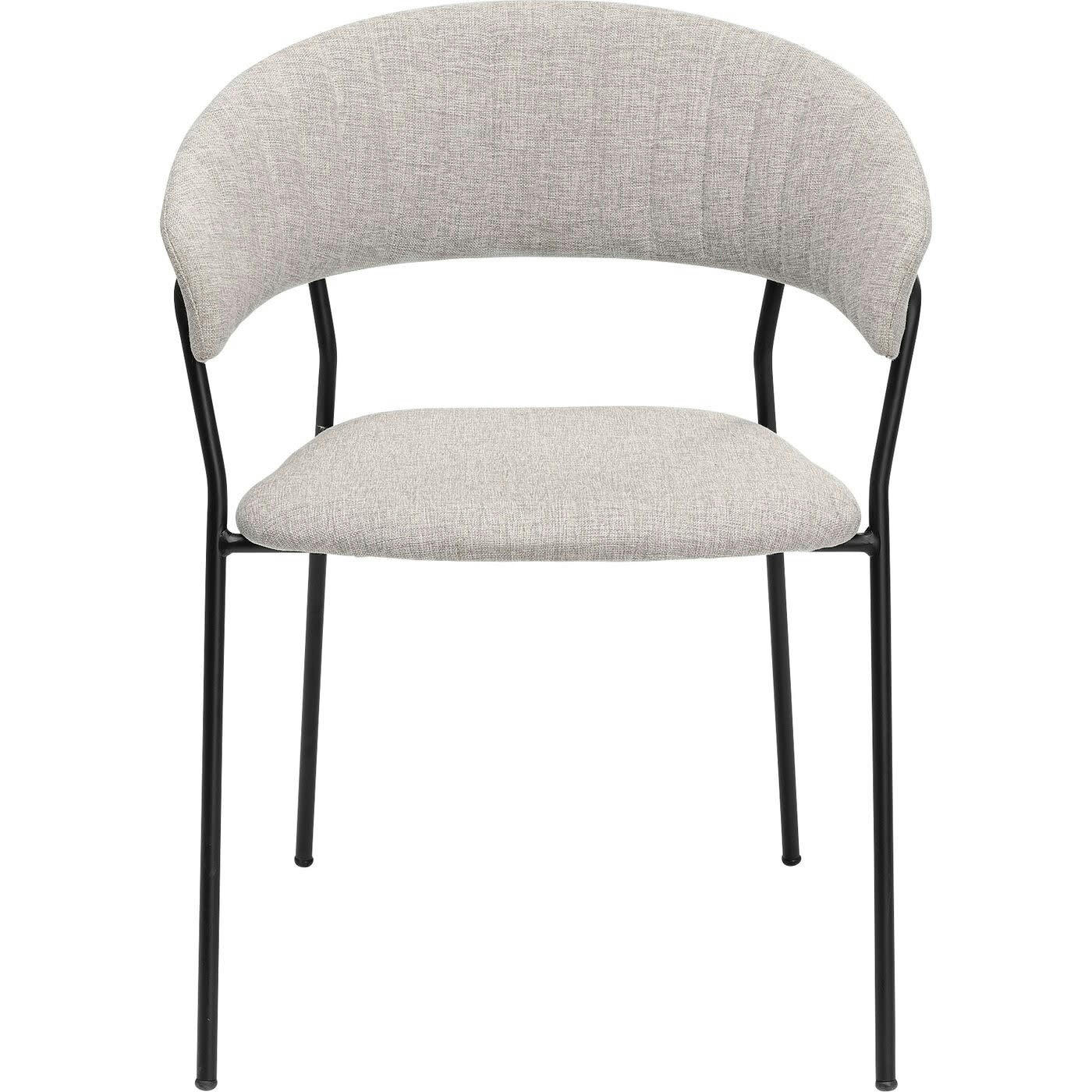 BELLE - Chaise avec accoudoirs Belle grise Kare Design