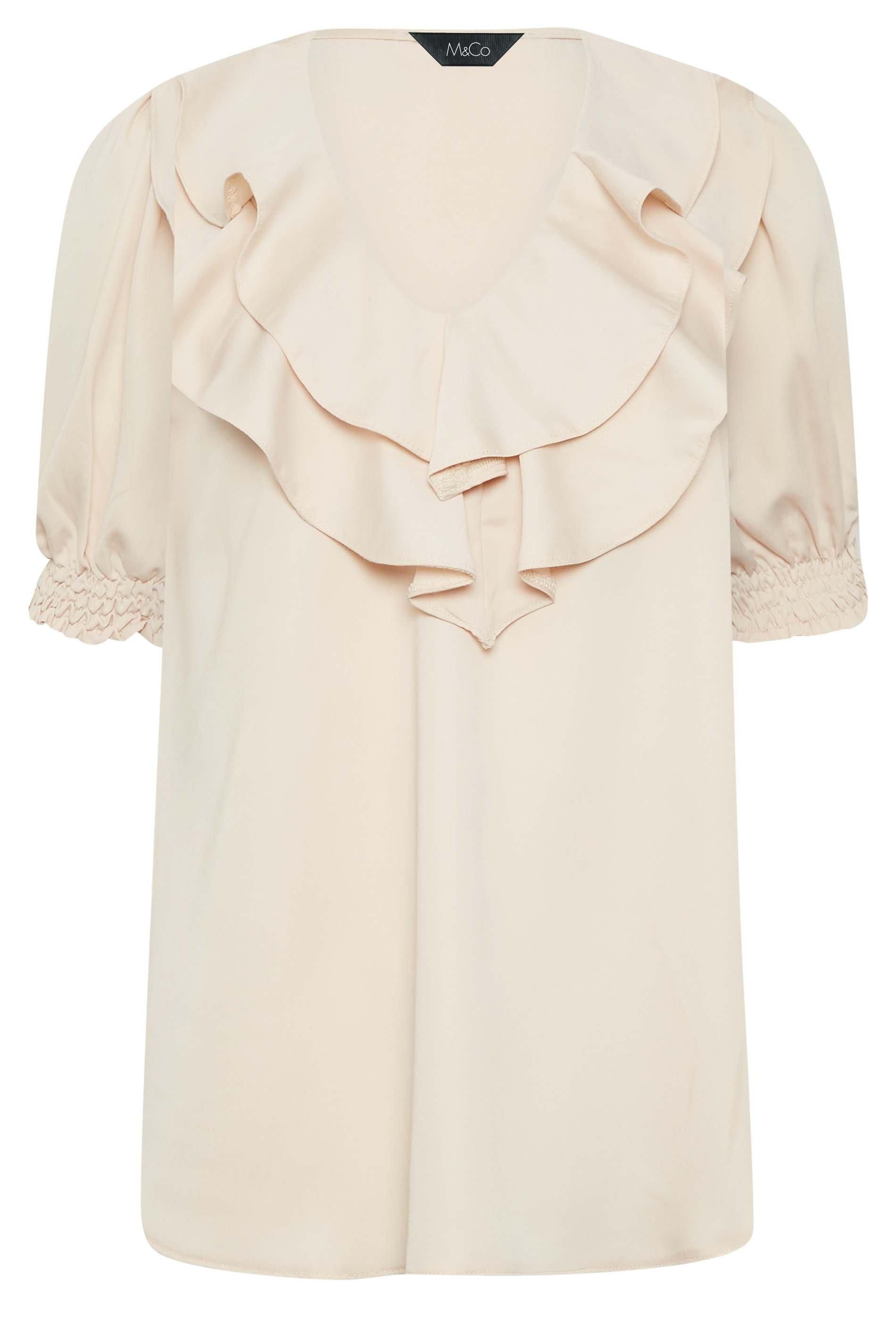 M&Co Frill Front Blouse