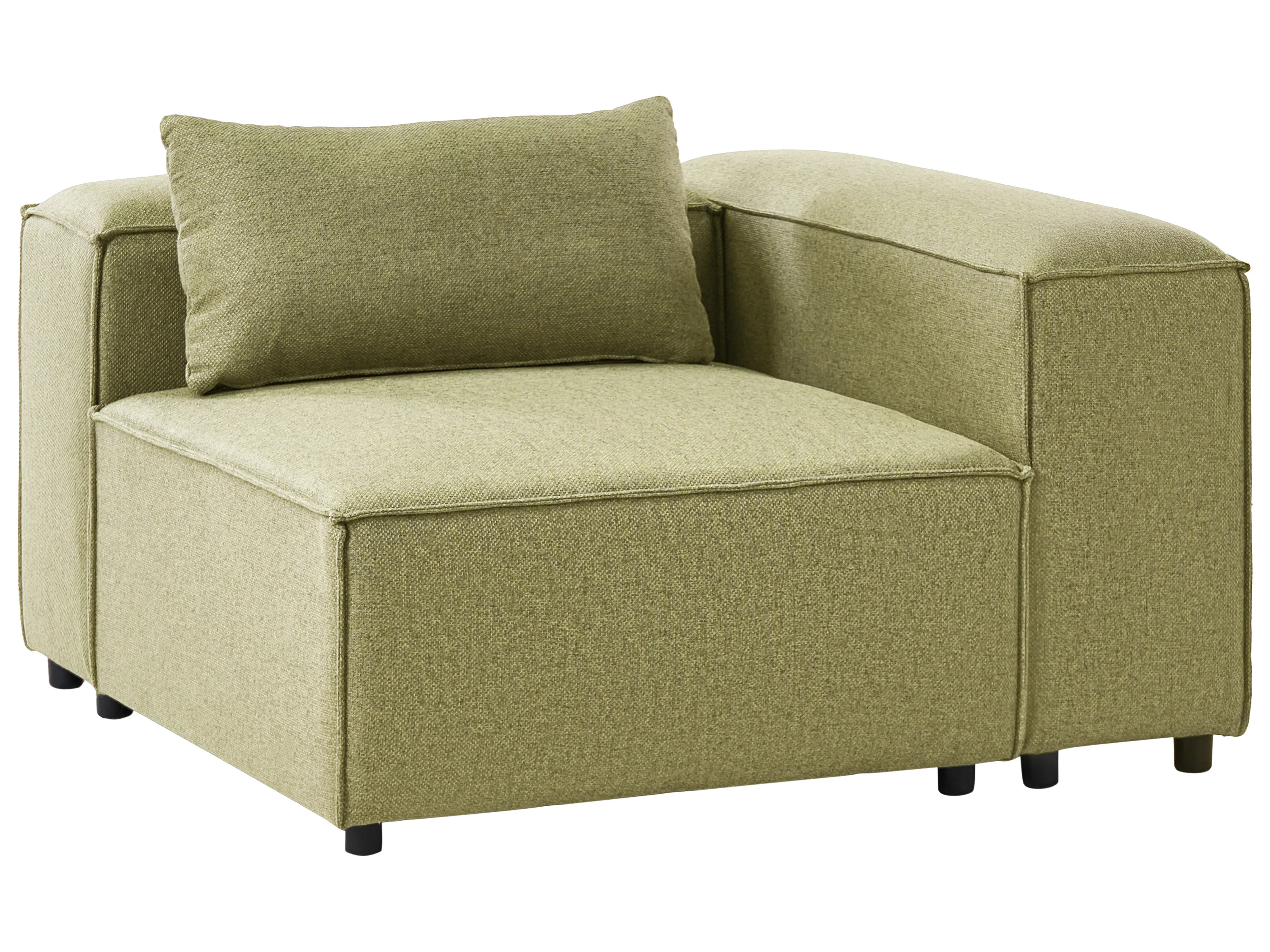 Corner Seat BRANDE Fabric Light Green Symmetrical