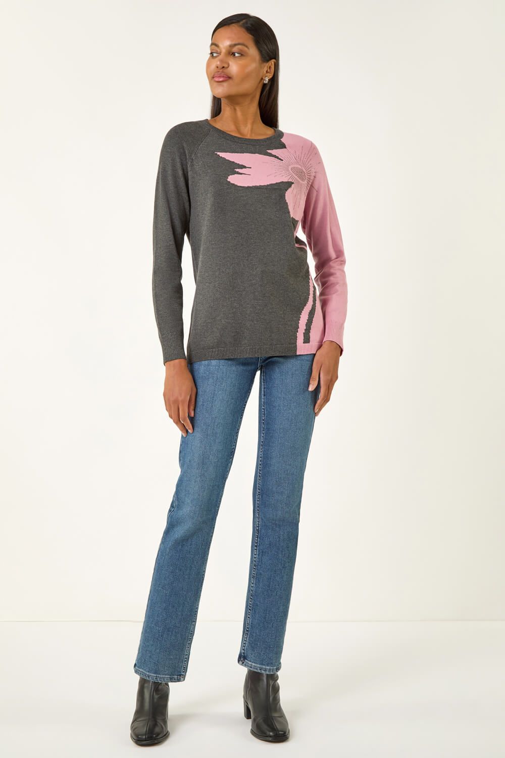 Roman Floral Hotfix Knit Jumper