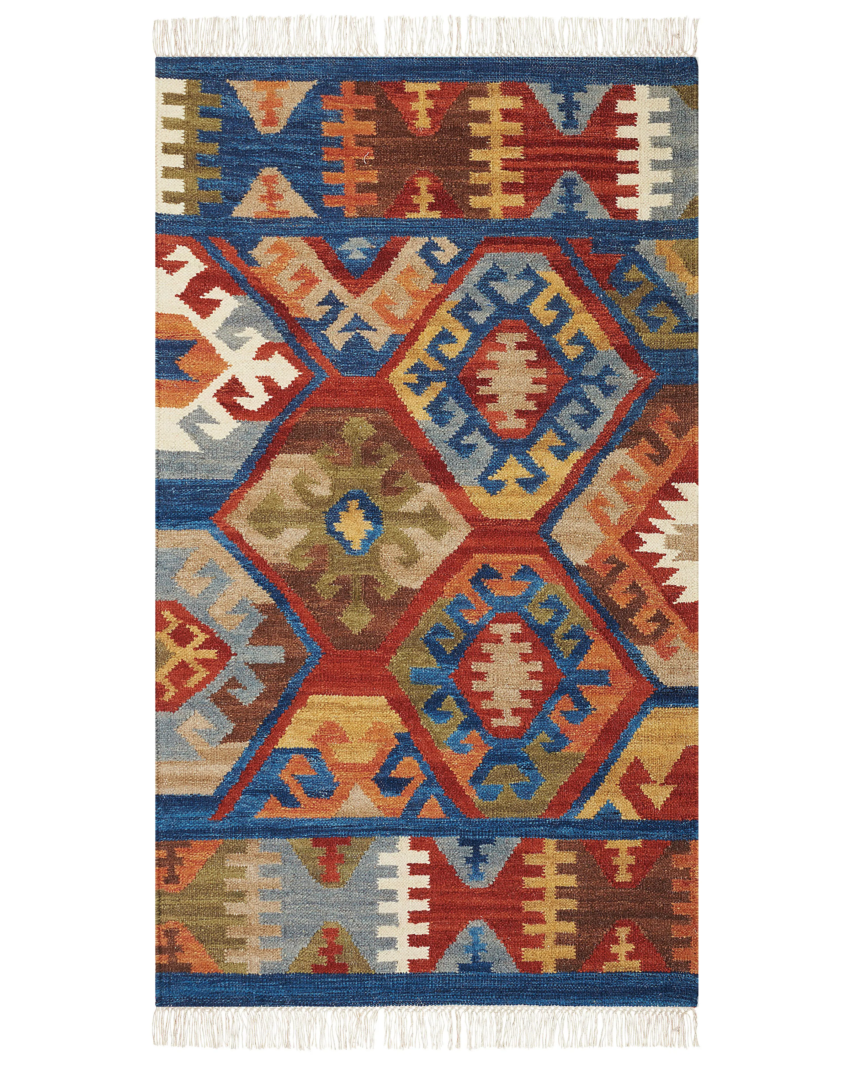 Rug JRVESH Multicolour 80 x 150 cm Wool Kilim