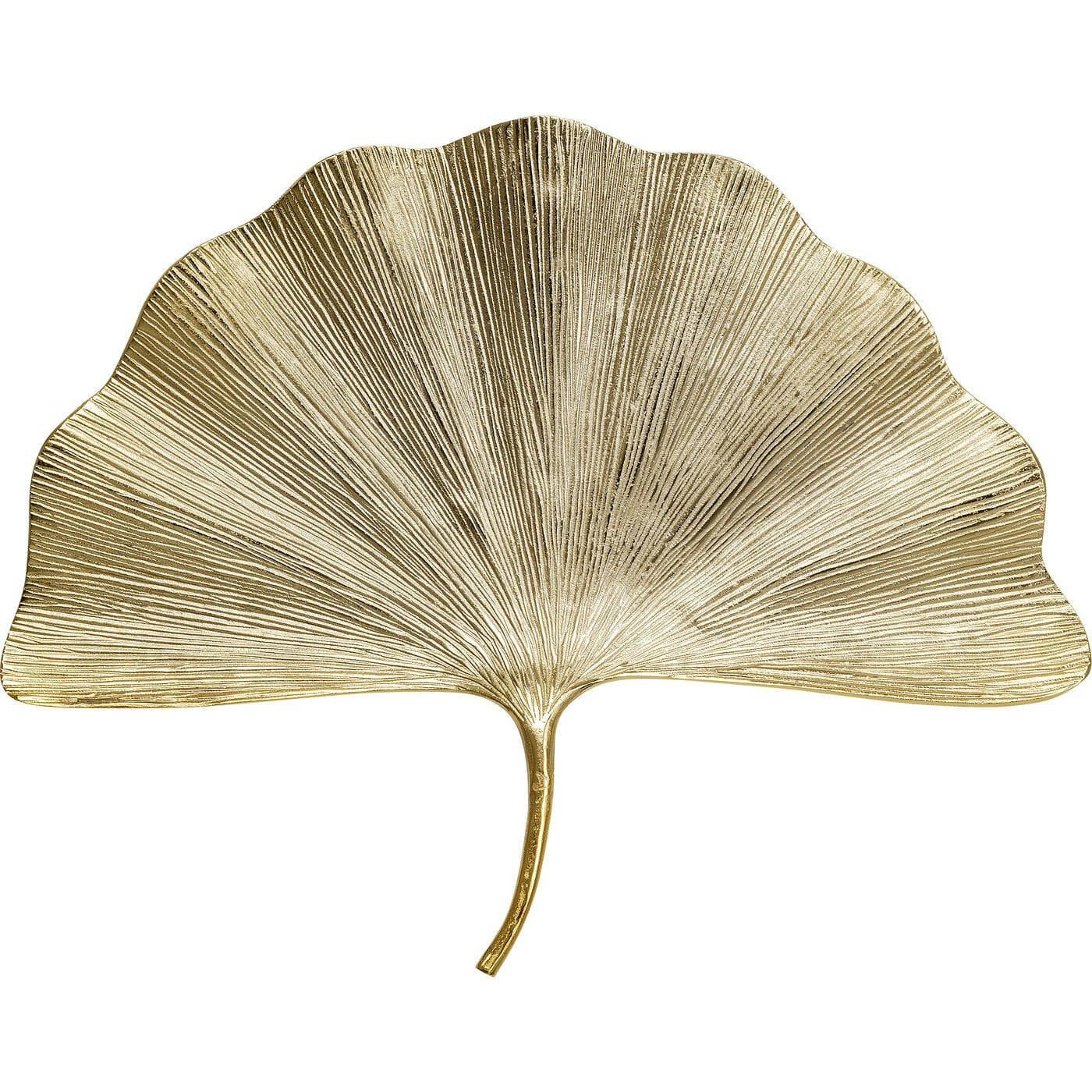 - Déco murale feuille de ginkgo en aluminium doré L76