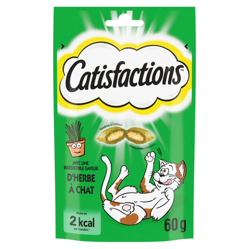 Friandise pour chat saveur herbe à chat 0,06 kg CATISFACTIONS