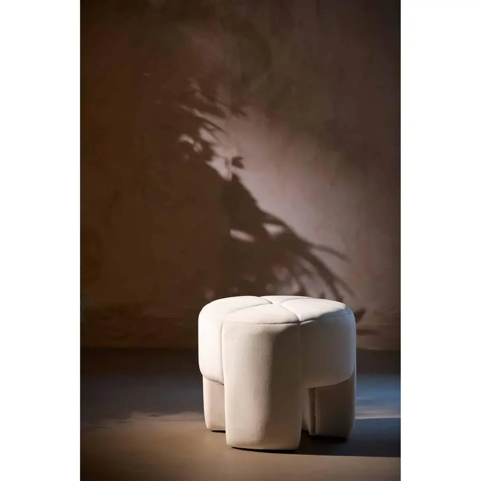 Poef Batoemi - Wit - &Oslash;51x45cm