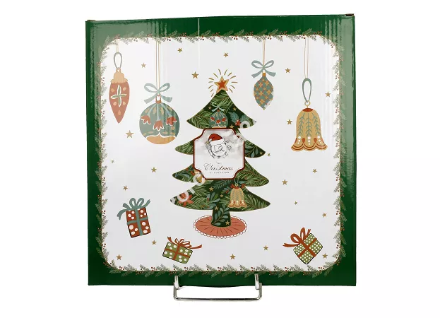 Talerz płytki (patera na ciasto) 26 cm Duo - Around Christmas Tree 15.ACHT.TP