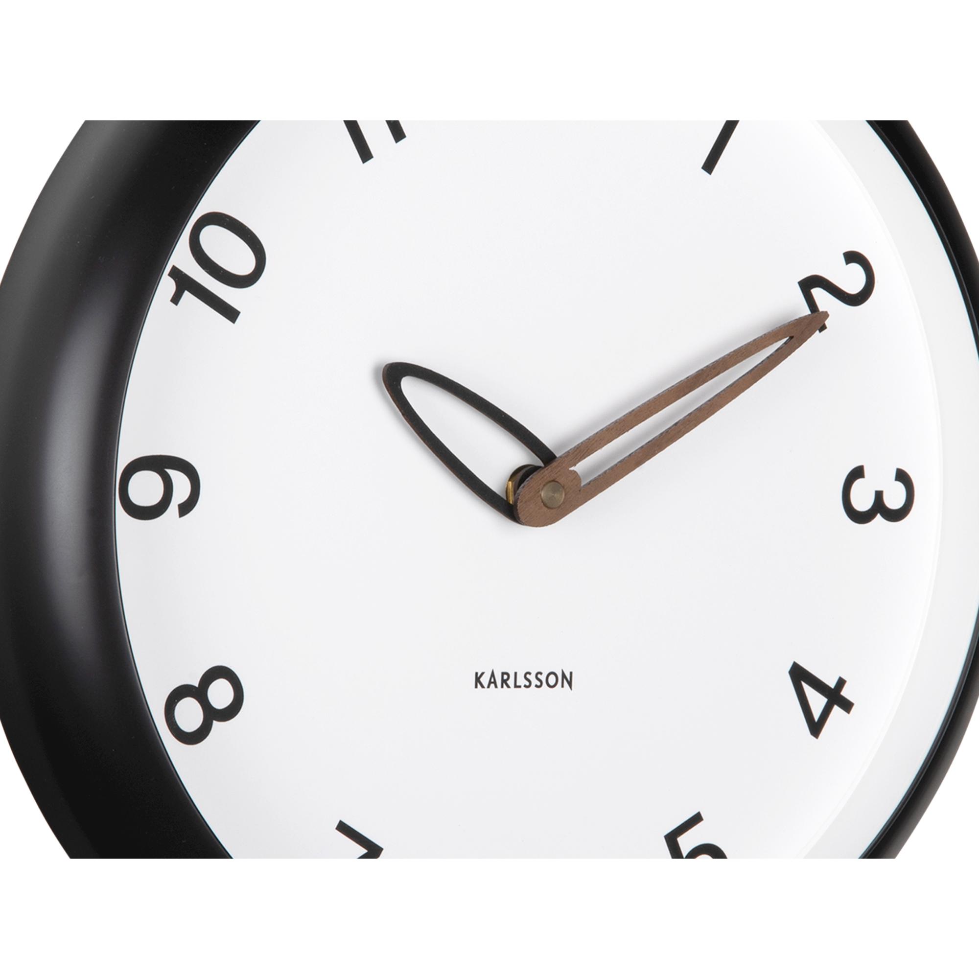 Karlsson Wandklok Bella - Mat zwart - 4.2x30x30cm