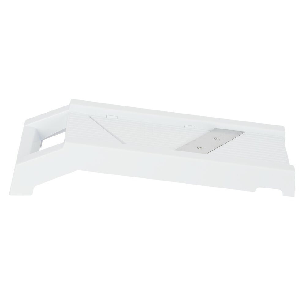 Mandoline multiusage 4 accessoires inox et plastique blanc