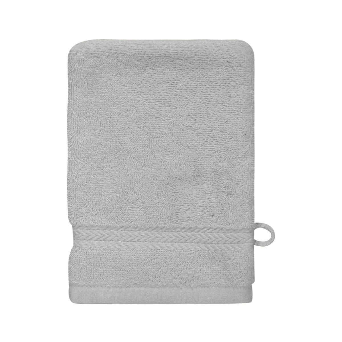 LUXURY - Lot de 3 gants de toilette 550gr/m²  gris perle 16x22 cm