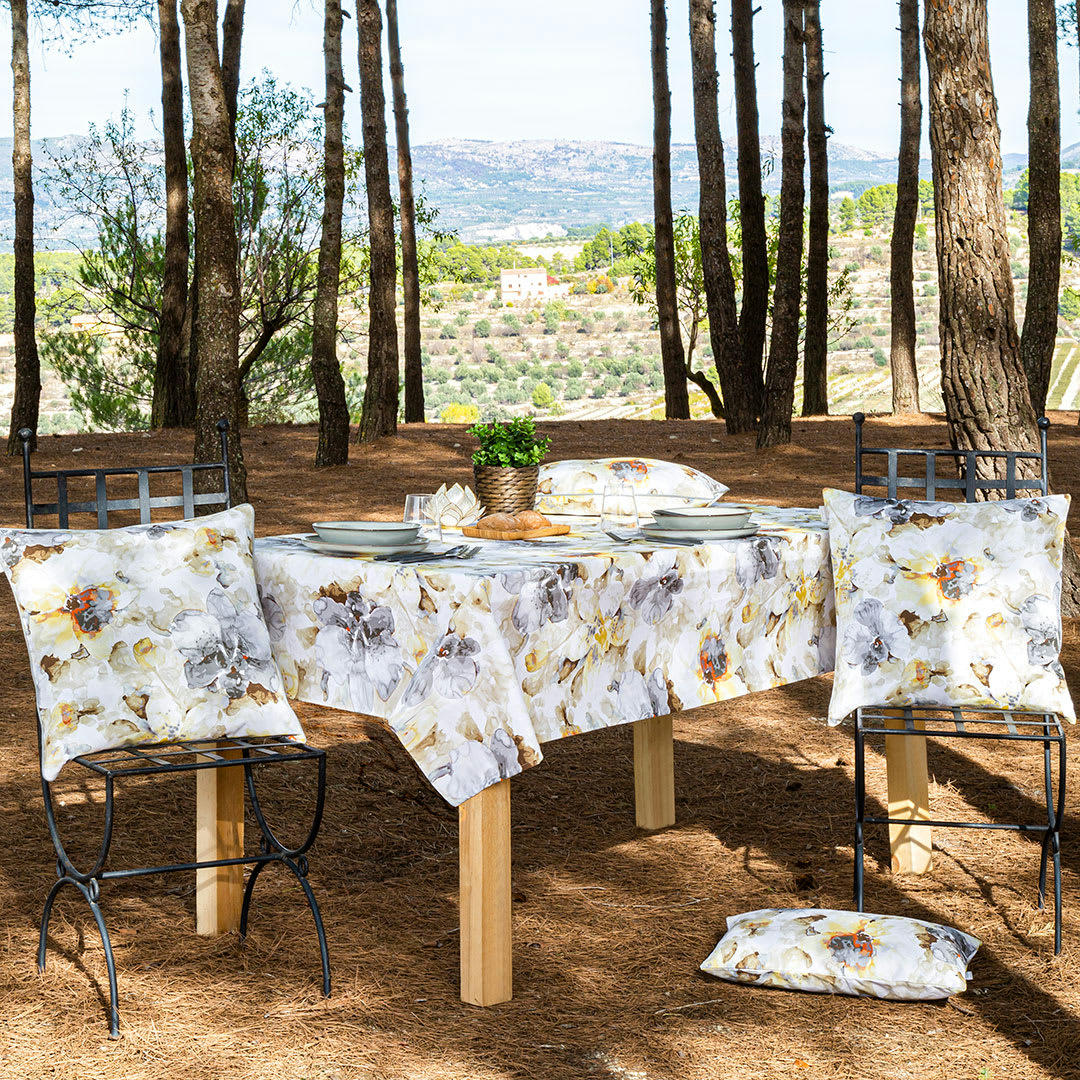 NEBBIA NP - Nappe en coton enduite 140x200 cm multicolore