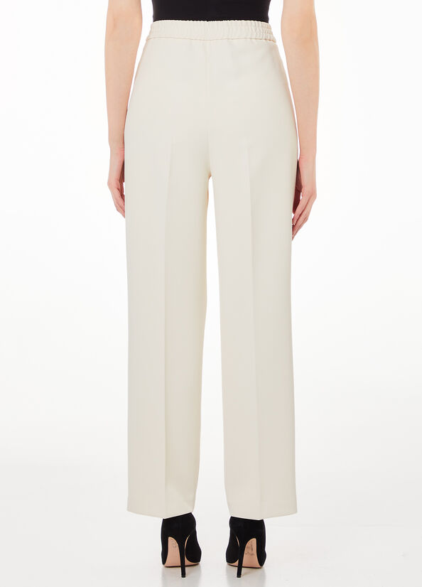 Pantaloni in cr&ecirc;pe stretch
