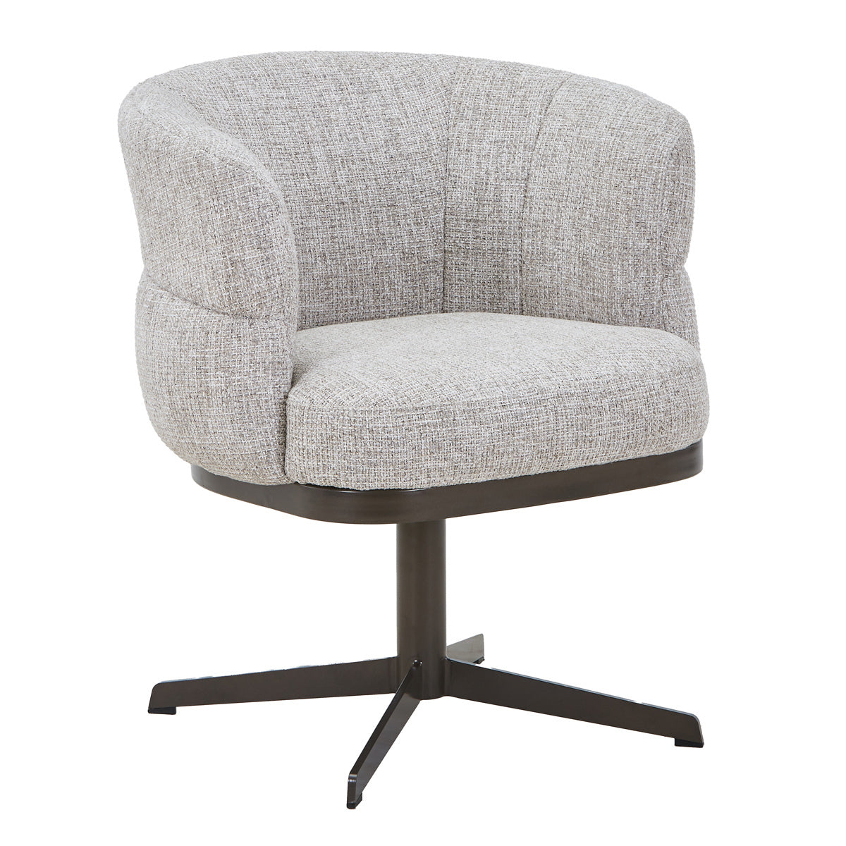 DÉJA Living Eetkamerstoel Maribel - Beige/Brons - Draaibaar - Set van 2