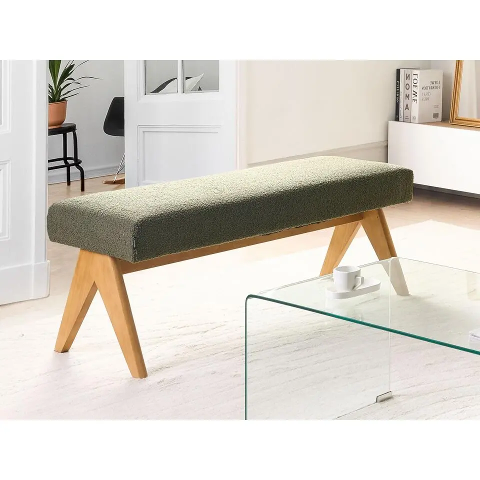 TAMRE - Bankje - Groen/Lichtbruin - Boucl&eacute;