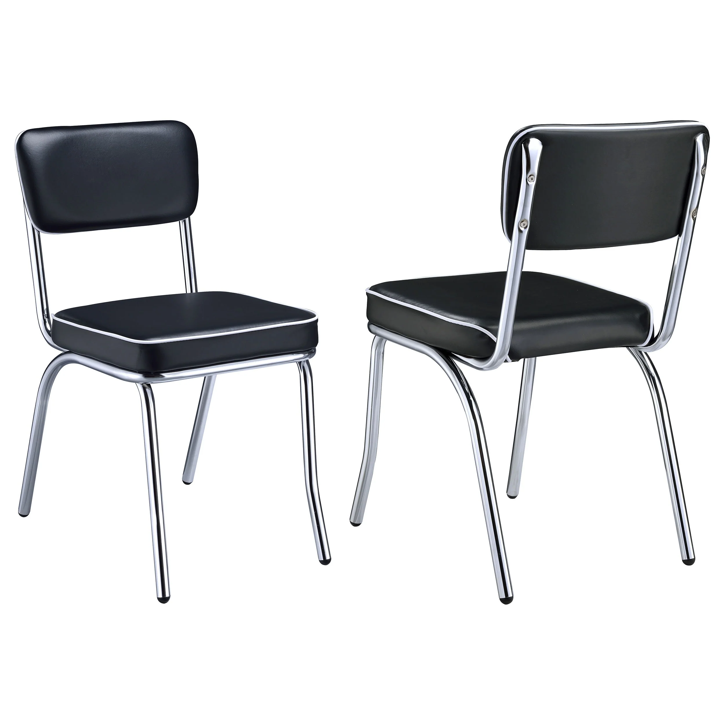 Retro Upholstered Dining Side Chair (Set of 2)
