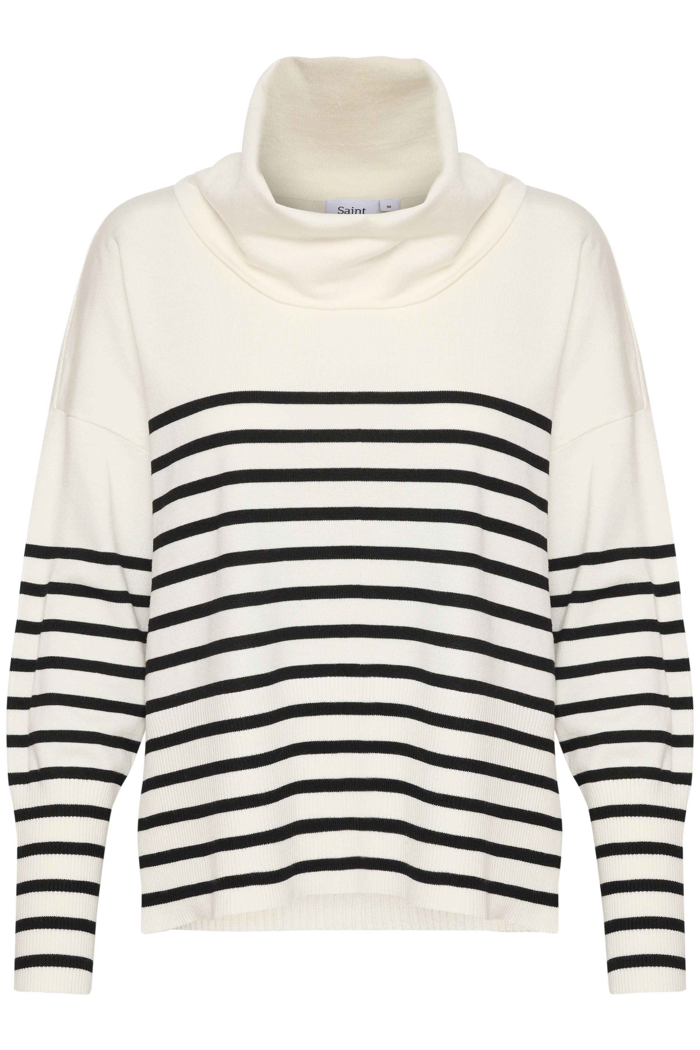 Saint Tropez GrilaSZ Cowl Neck Stripe Pullover