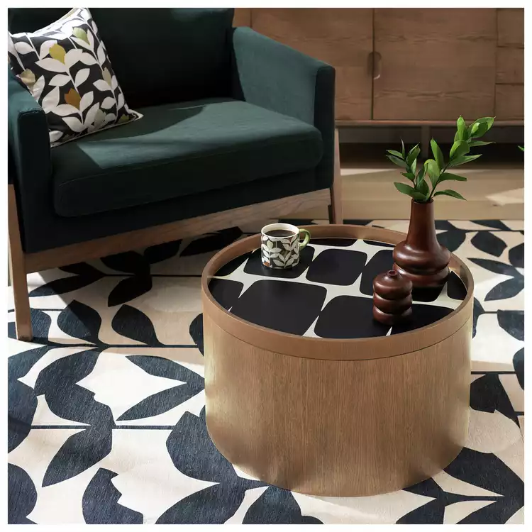 Habitat x Scion Esala Round Coffee Table - Walnut Stain