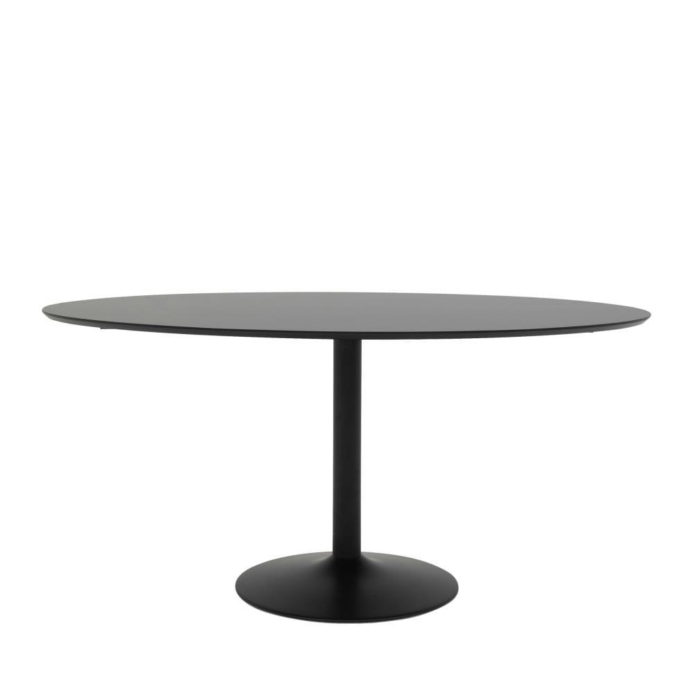 TACO ELIPSE - Table à manger en bois 160x110 noir