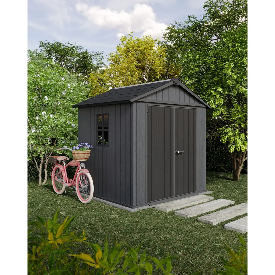 Keter Newton 757 Tuinhuis - 223,8x230x246cm - Grijs