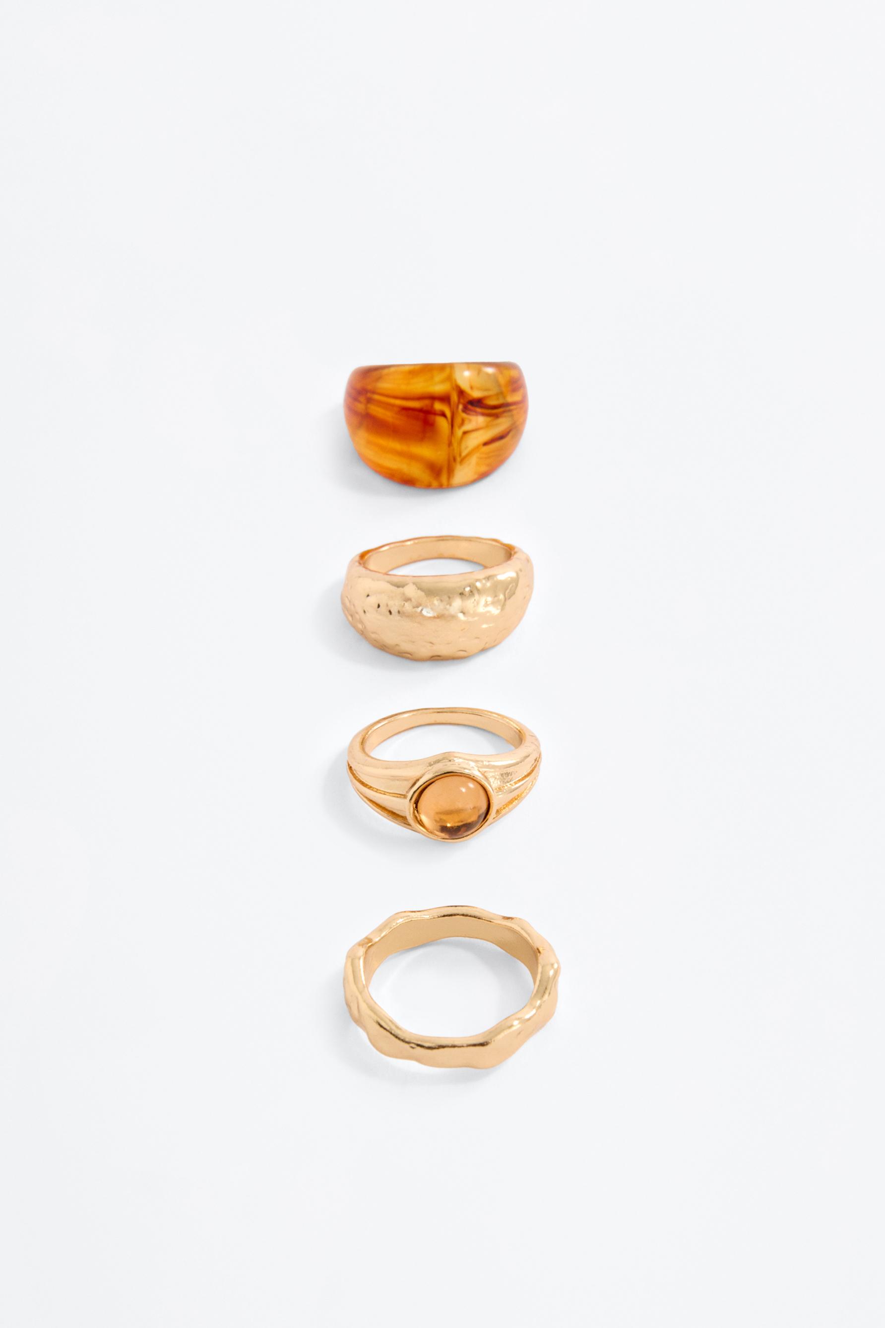 Pack 4 anillos combinados