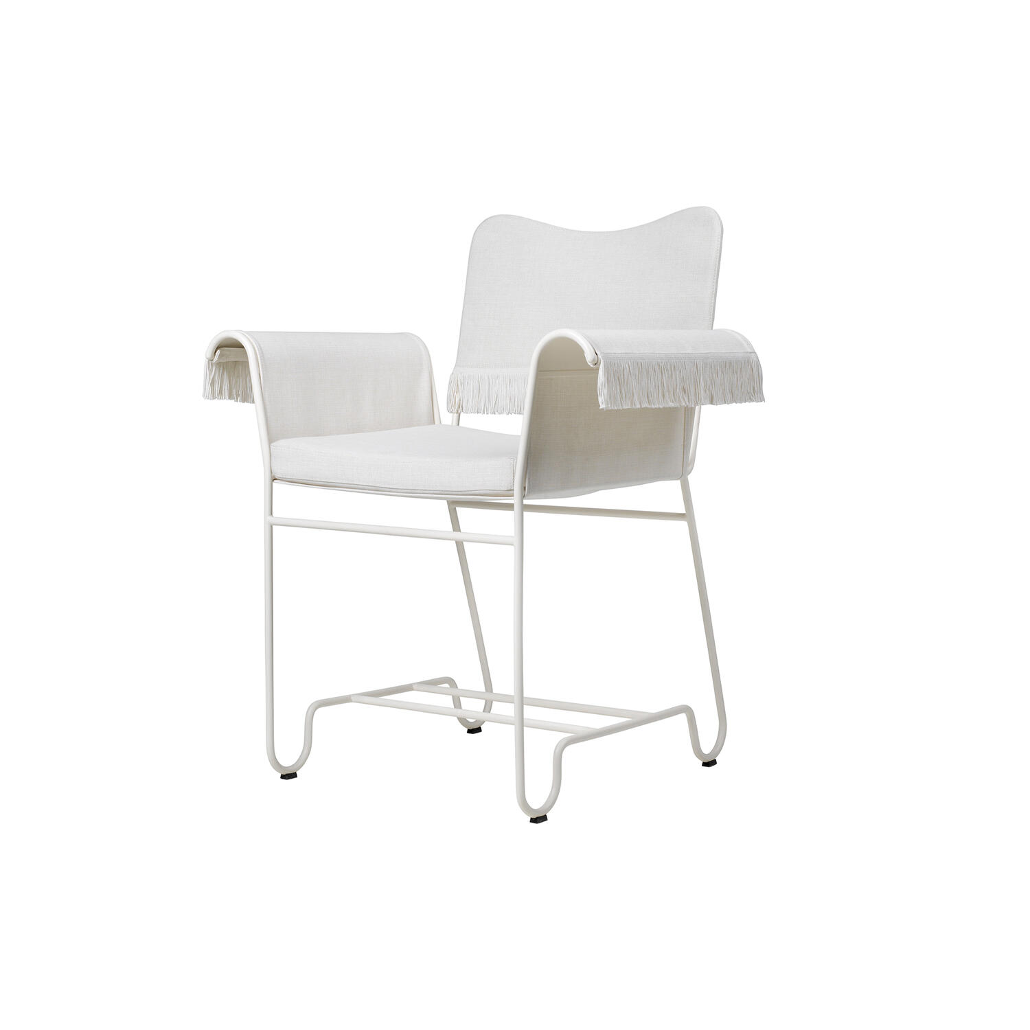 Tropique Dining Chair with Fringes, Udine Limonta 06/classic white