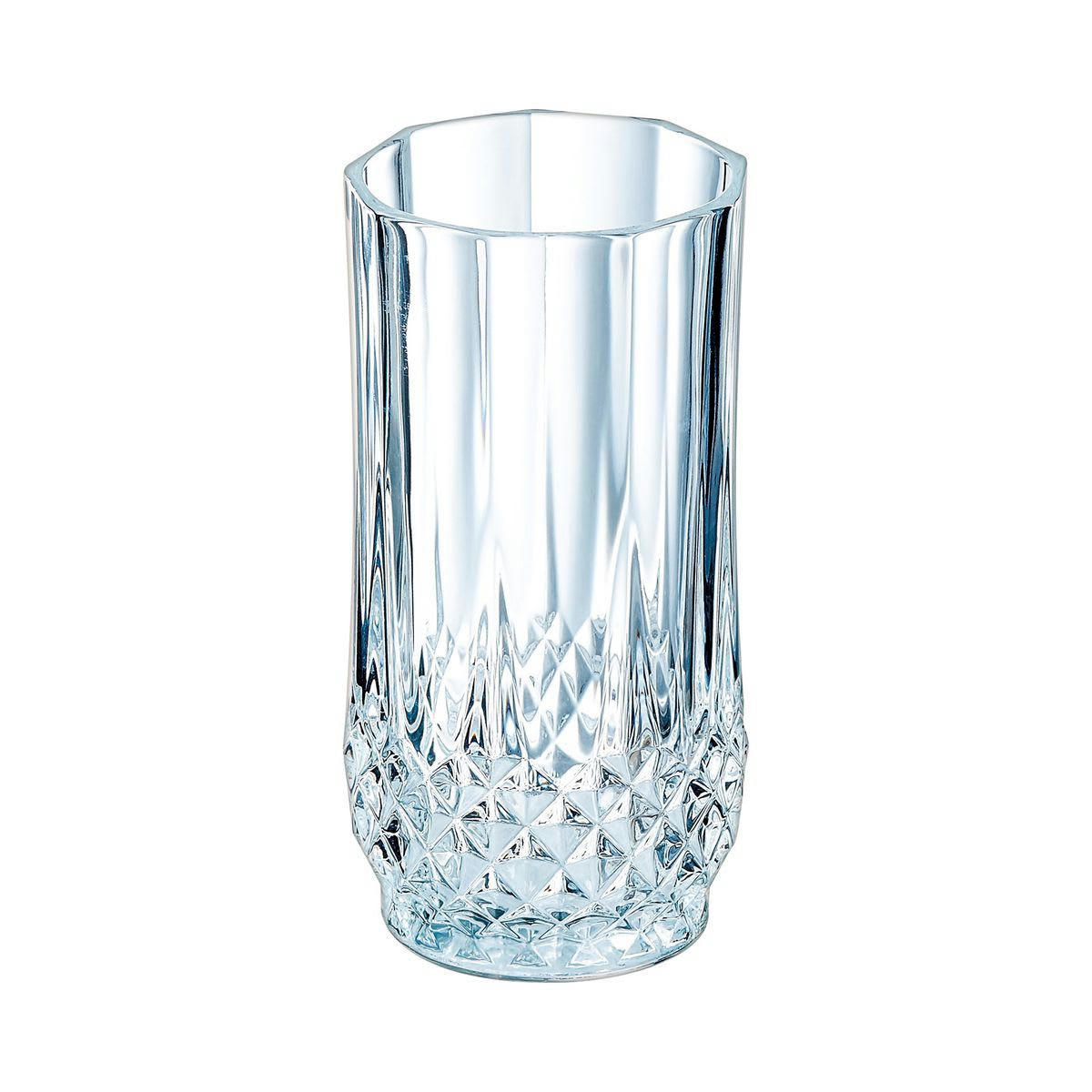 LONGCHAMP - 6 verres à eau 28cl - Verre ultra transparent au design vintage