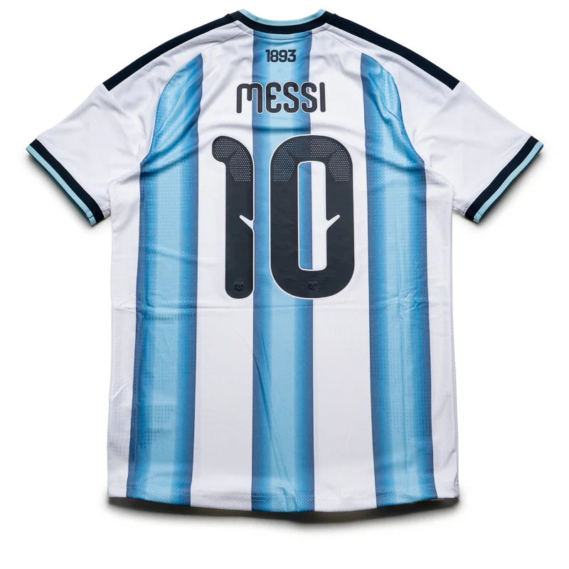 Adidas Argentina 26 Home Messi Authentic Jersey - White/Icey Blue