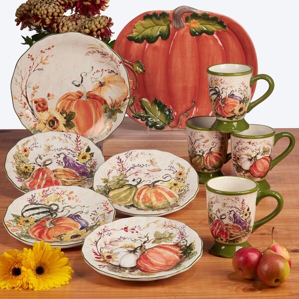 Certified International Harvest Morning 16 oz. Mugs,Set of 4