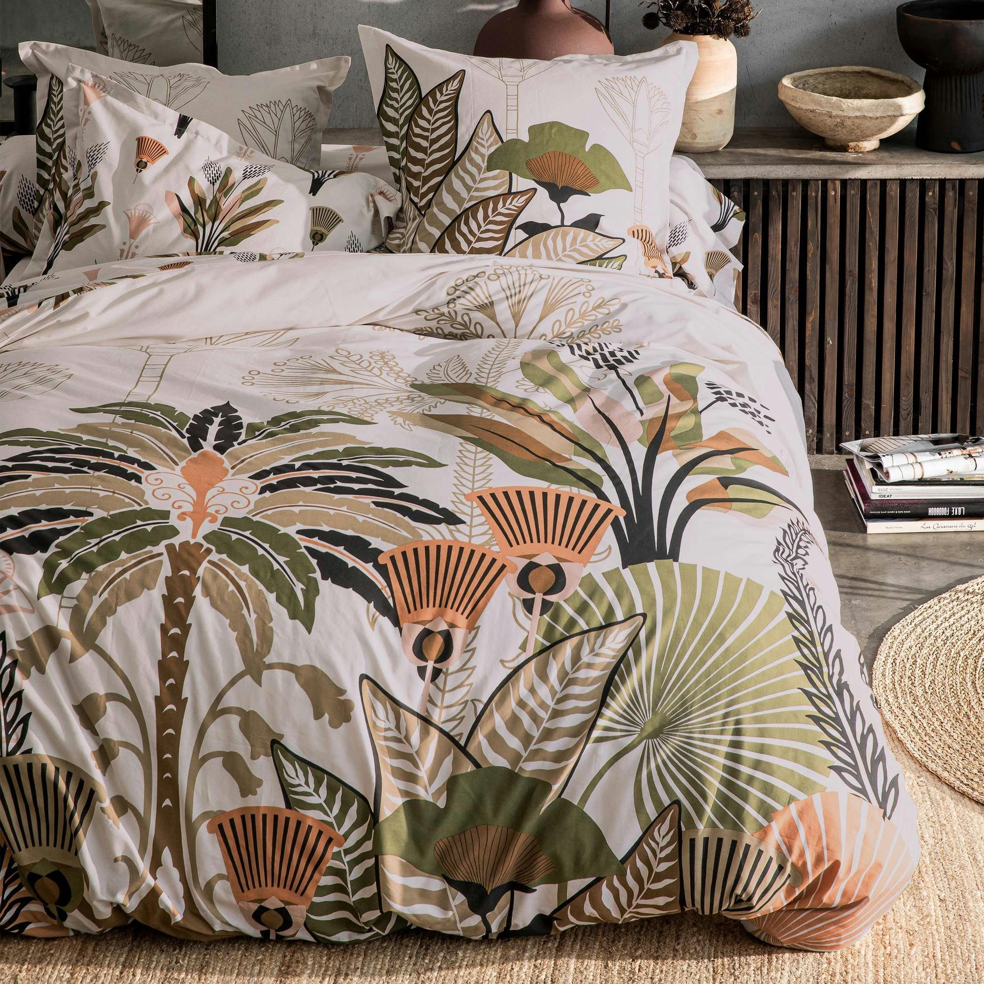 EGYPTIEN - Housse de couette 140x200 vert en coton