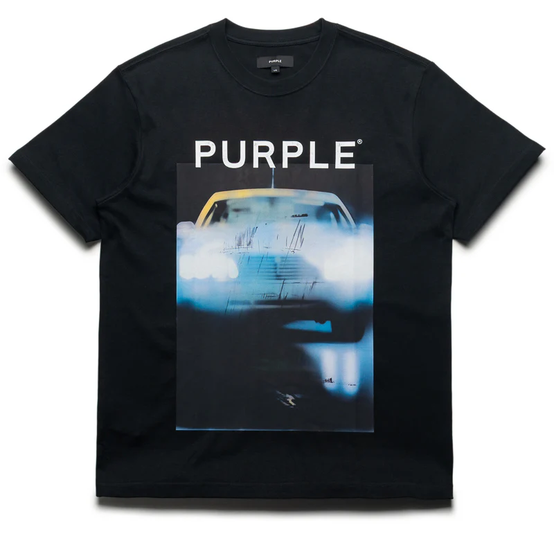 Purple Brand Headlights Tee - Black