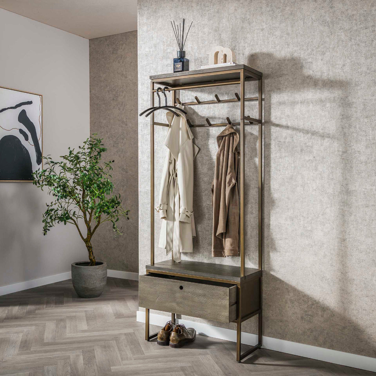 Fraaai - Nowi garderobemeubel roede - brons antiek