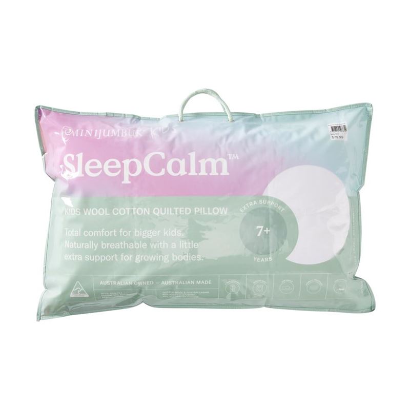 Sleep Calm Medium Profile Kids Wool Cotton Quilted Pillow