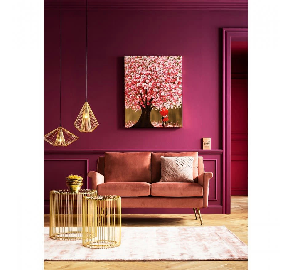 FLOWER COUPLE - Tableau Touched fleurs couple Kare Design Tableau - 120x160cm