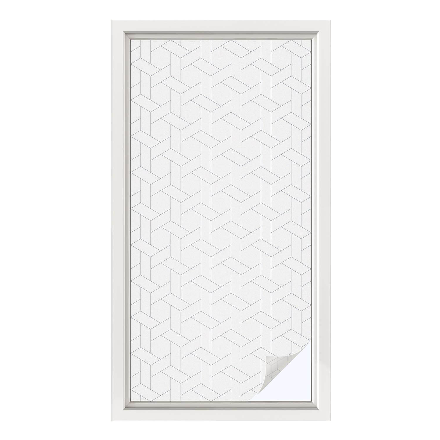 Folia okienna Geometryczna plecionka ochrona prywatności 50x100 Wallfluent
