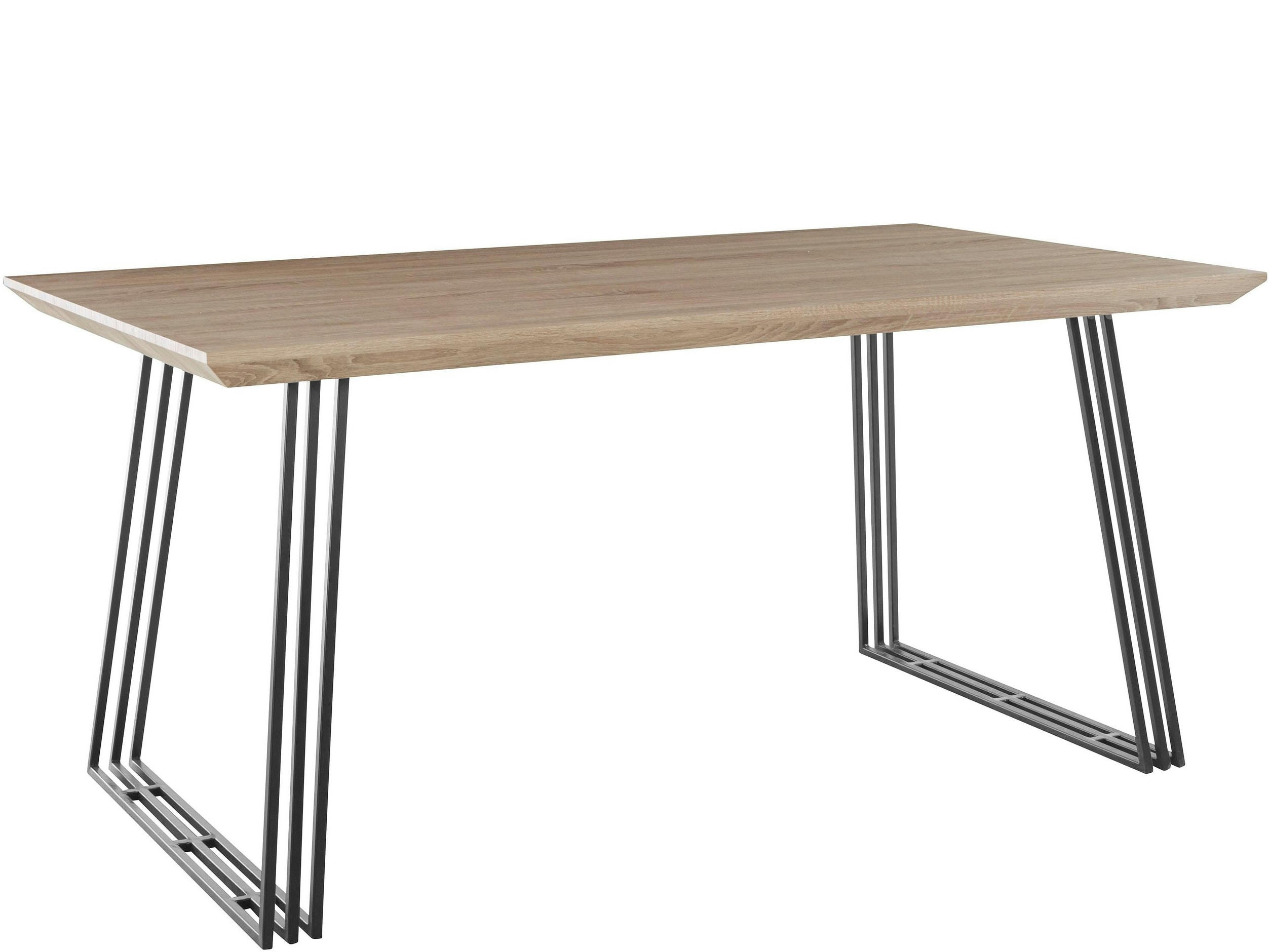 KAIRO - Table de salle à manger 160 cm 6 personnes en Chêne Noir