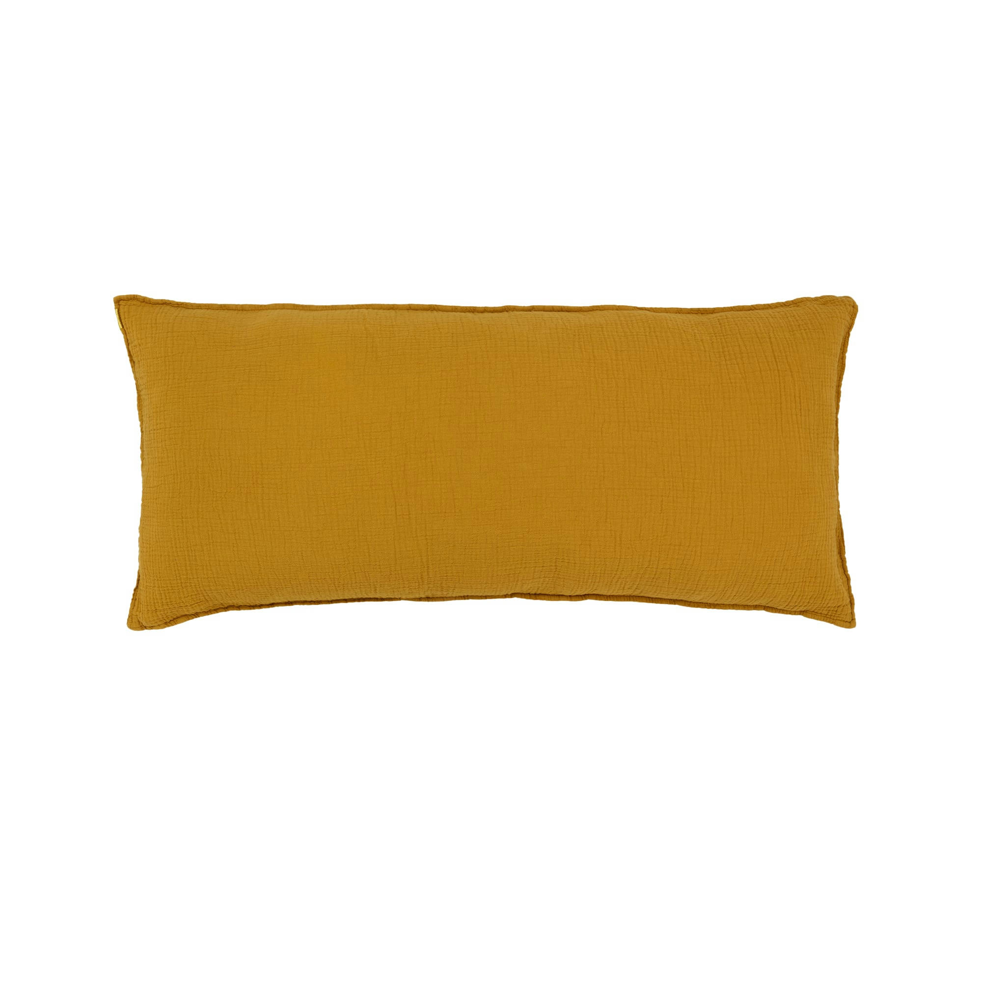 - Grand coussin en double gaze de coton blanc immaculé