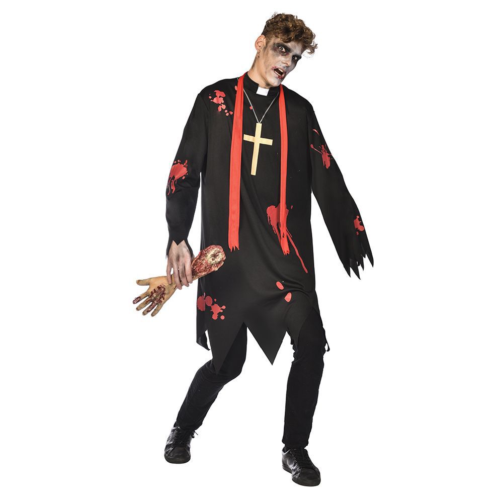 Déguisement adulte Halloween prêtre zombie Taille unique