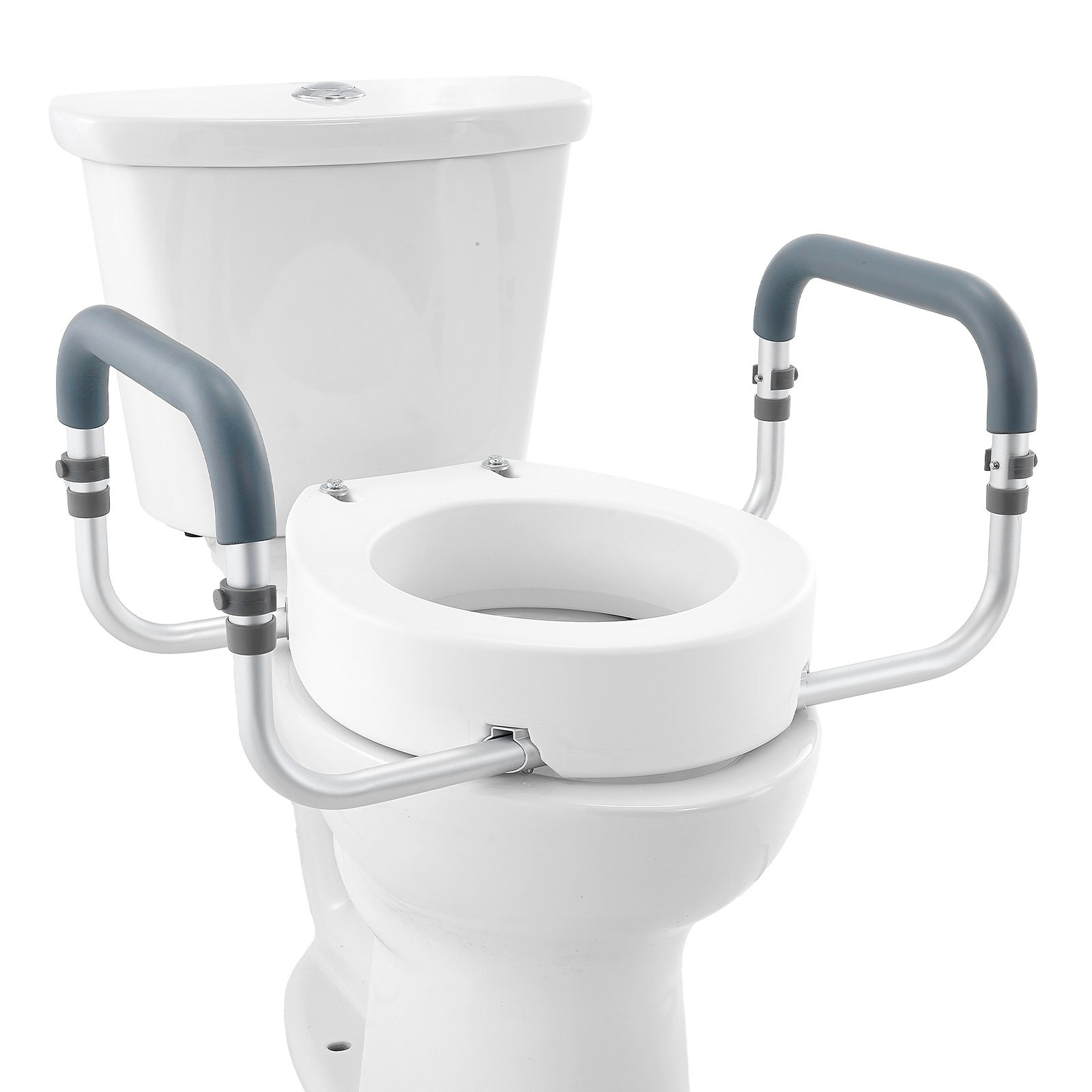 Podwyższona Deska Toaletowa Nasadka z Podłokietnikami 9cm Udźwig 136kg