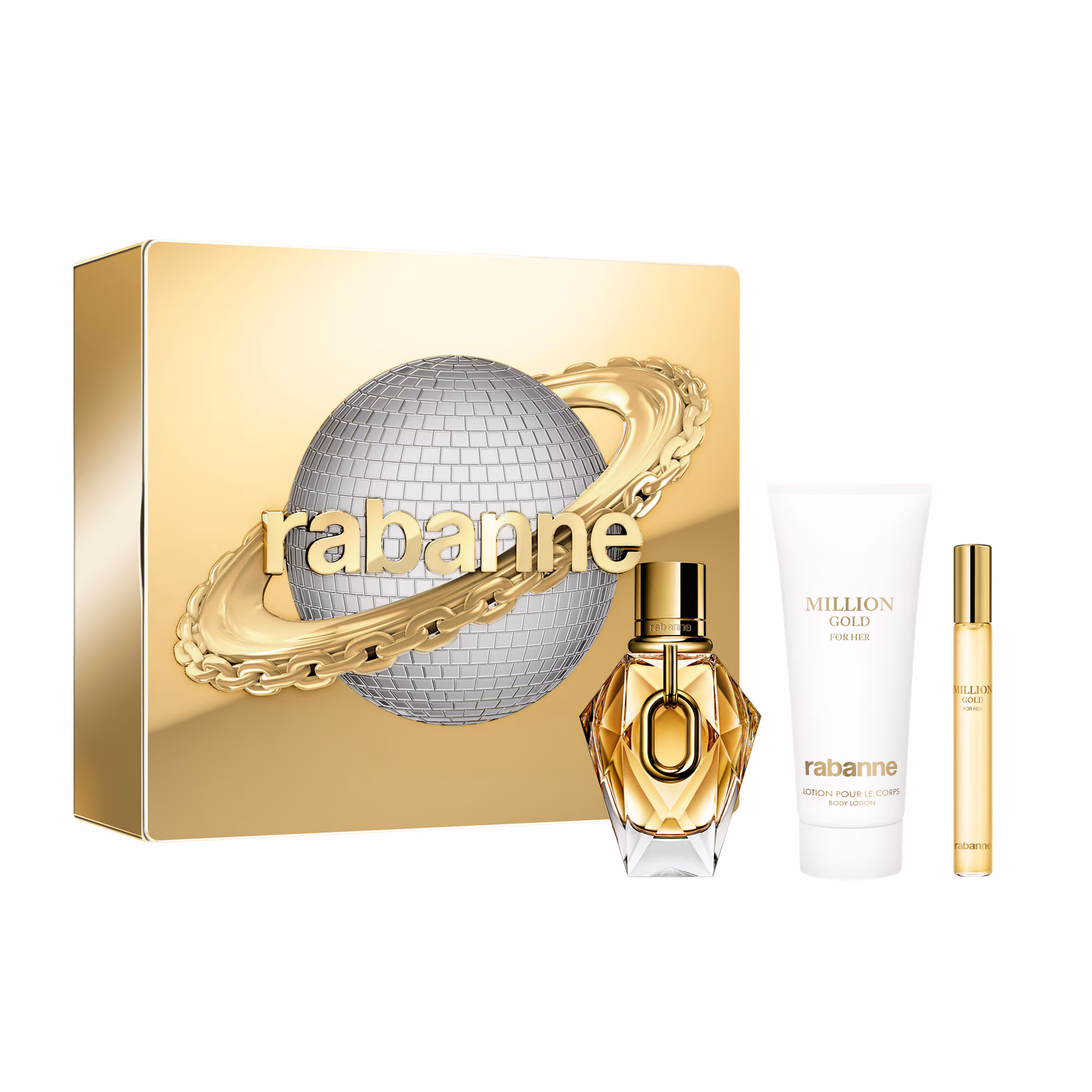 MILLION GOLD FOR HERCoffret - eau de parfum + lotion pour le corps + format voyage