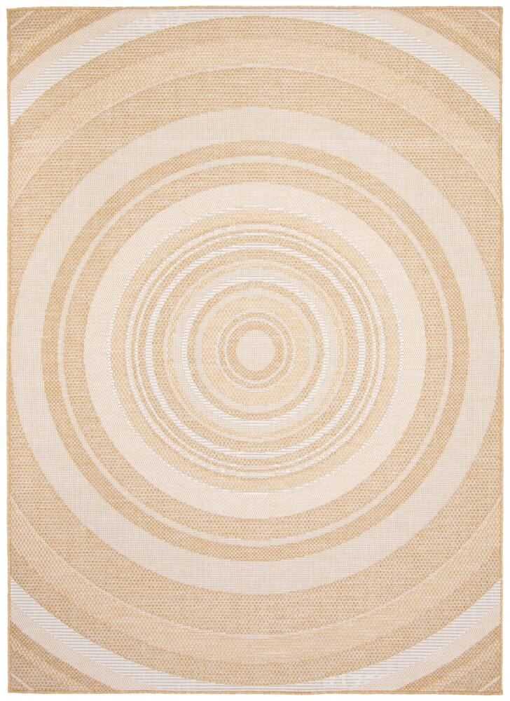 ECARPET Veranda Modern Indoor/Outdoor Area Rug, Gold, Assorted Sizes