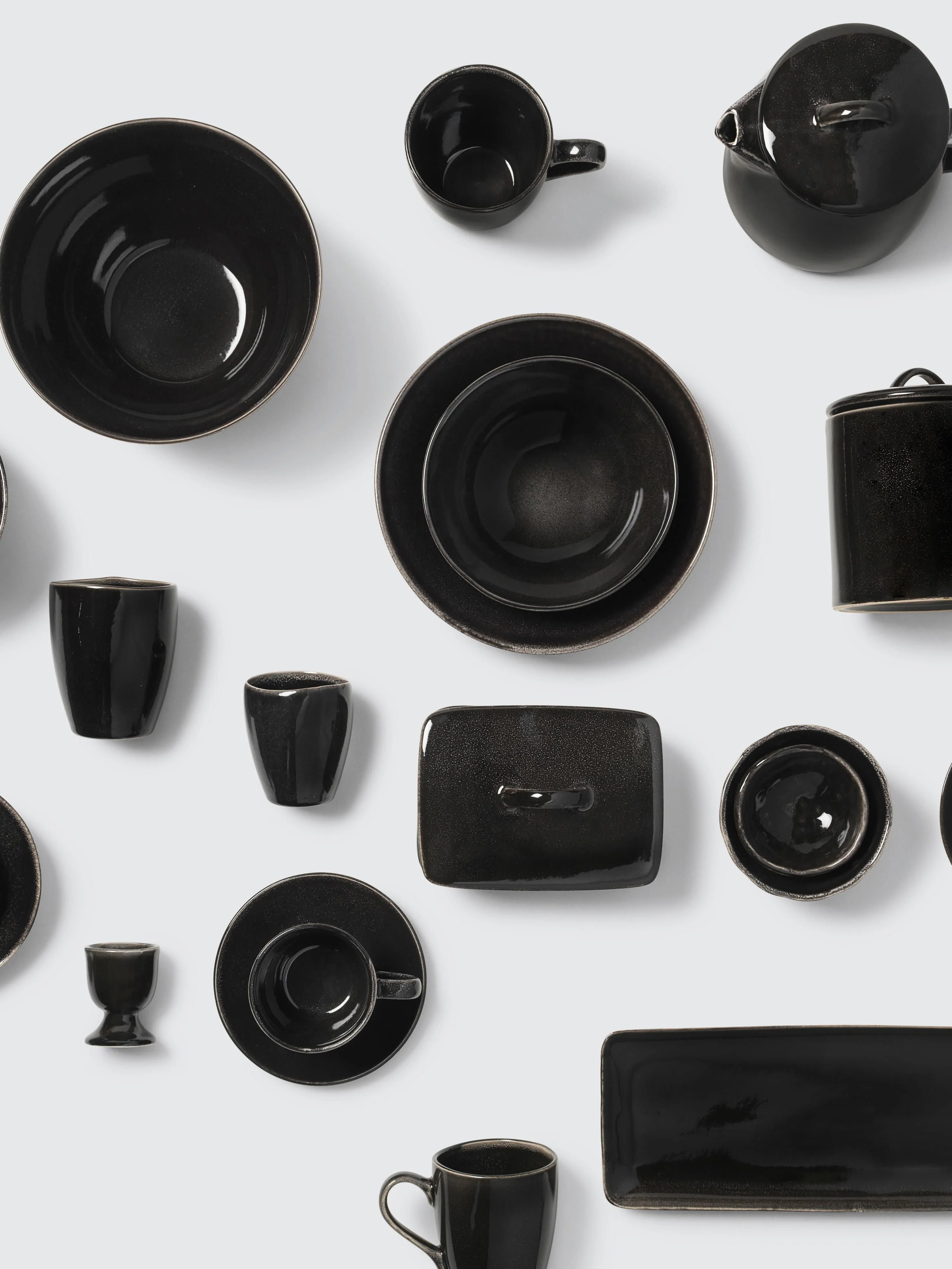 Handgemachte Espressobecher Nordic Coal, 6er-Set