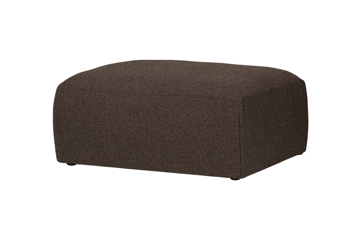 noo.ma Yaro Ottoman Chocolate Brown Bouclé - voetenbank en extra zitplek