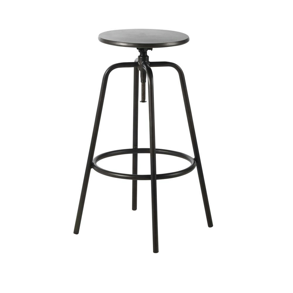 Up - Tabouret de bar en métal noir H68/76