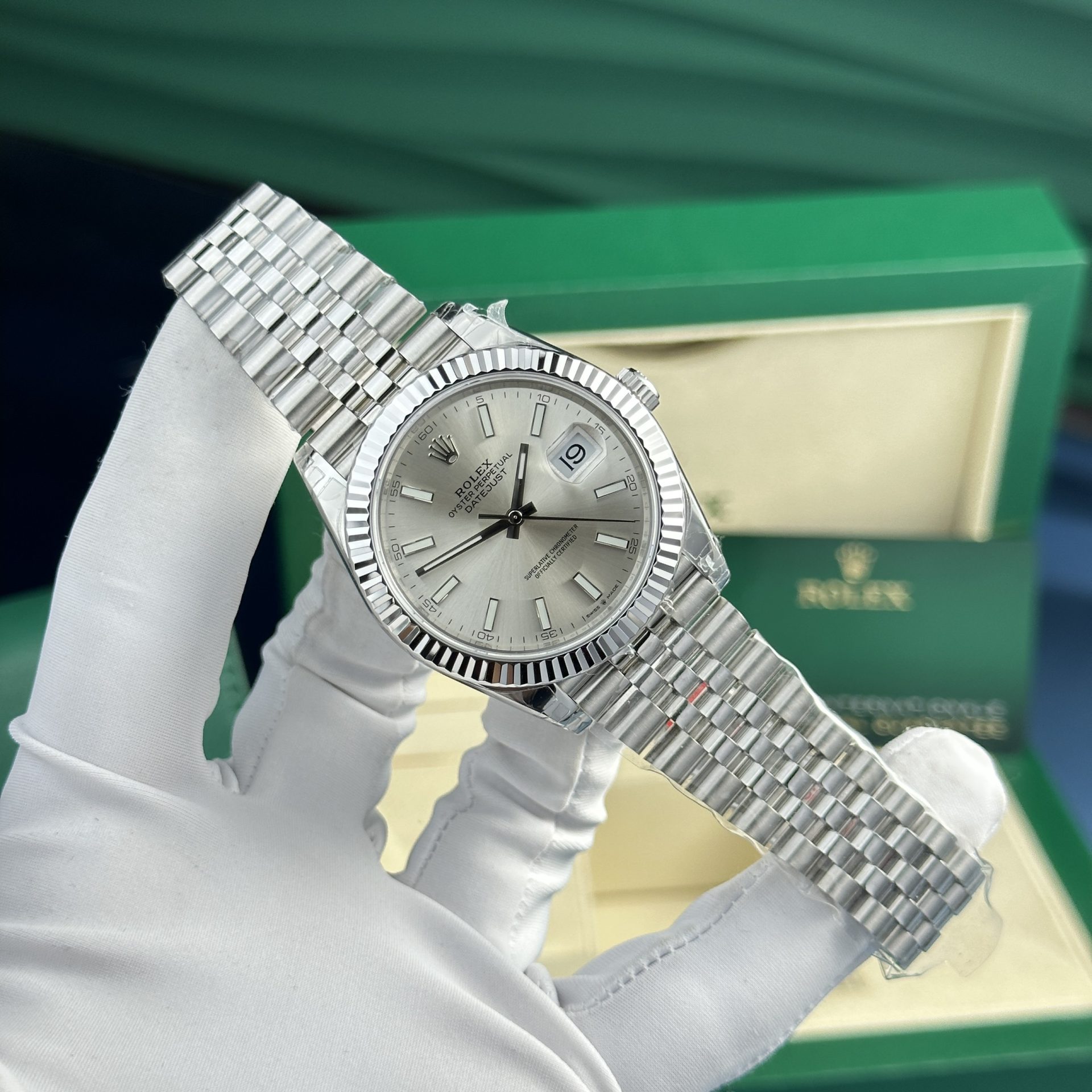 Rolex Datejust 126334 904L Steel Silver Dial 41mm Jub Super Clone