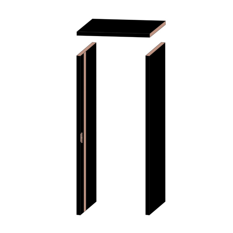 Ebrasement de porte invisible flat noir mat 40 cm THYS