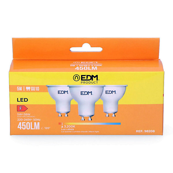 Lot de 3 Spots LED GU10 5W Dic