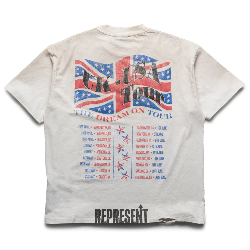Represent Dream On Tour Tee - Washed Ecru