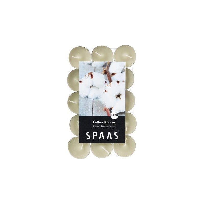 Bougie chauffe-plats parfumée fleurs de coton 30 pièces