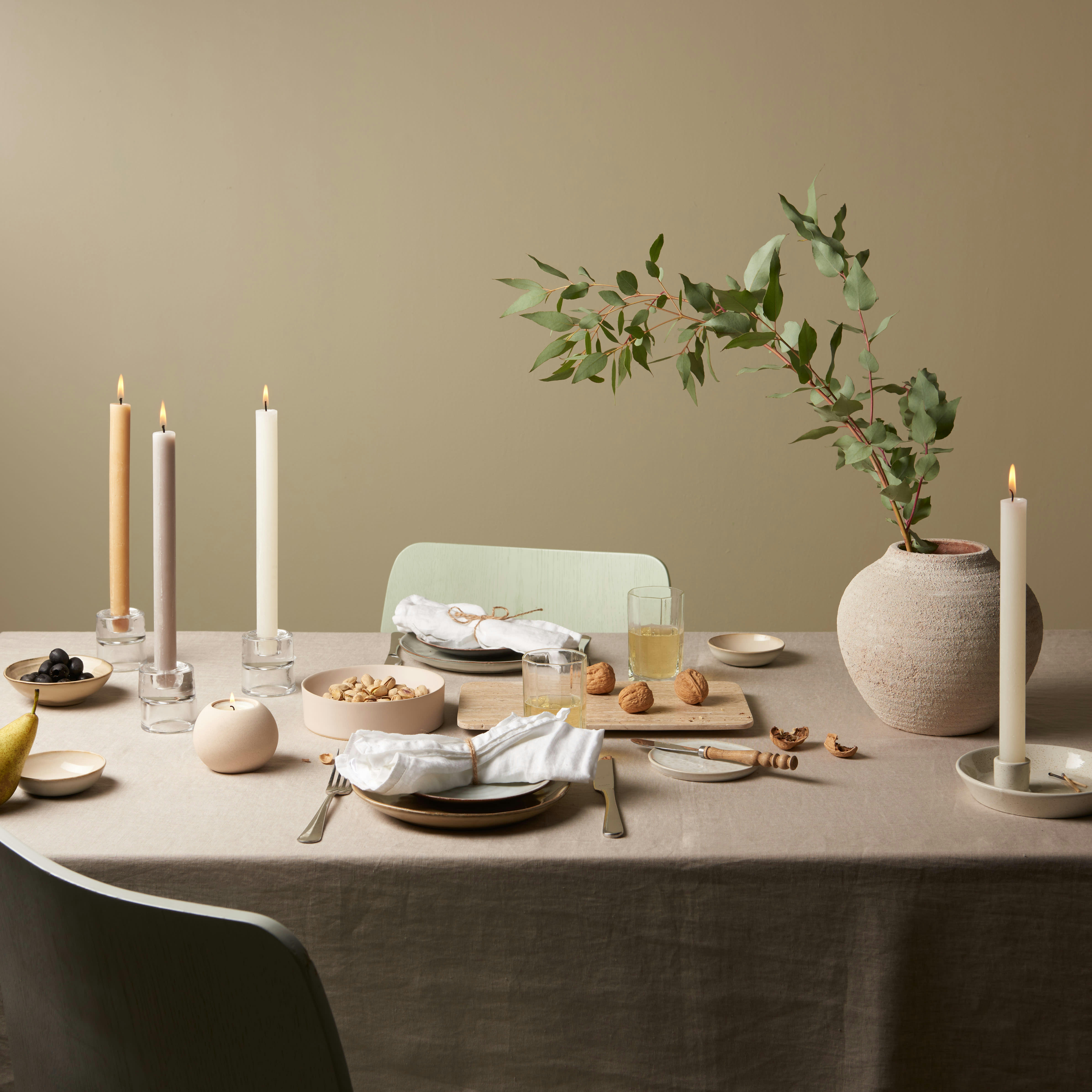 - Lot De 16 Bougies, Jaune, 27Cm